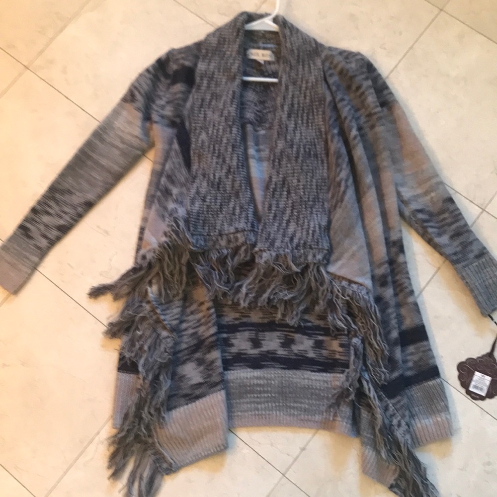 Long cardigan tag attached